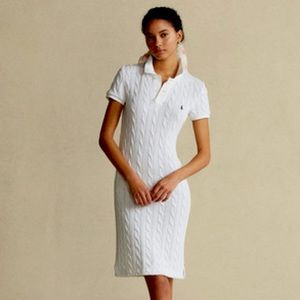 Ralph Lauren Cable-Knit Polo Dress